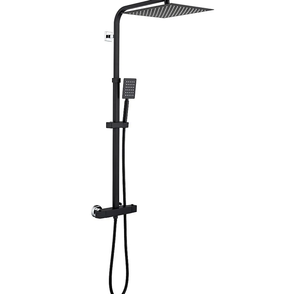 Colonne De Douche Thermostatique|Auralum Max Colonne de Douche avec Robinetterie Thermostatique, Ensemble de Douche avec pommeau + douchette