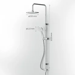 Robinet De Baignoire|Am.Pm Europe Colonne de douche baignoire sans robinet, Système de douche, Barre de douche Chrome F07TB000 Hit AM.PM