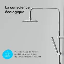 Colonne De Baignoire|Am.Pm Europe Colonne de douche baignoire sans robinet, Système de douche, Barre de douche Chromé, Spike F07PA000 AM PM