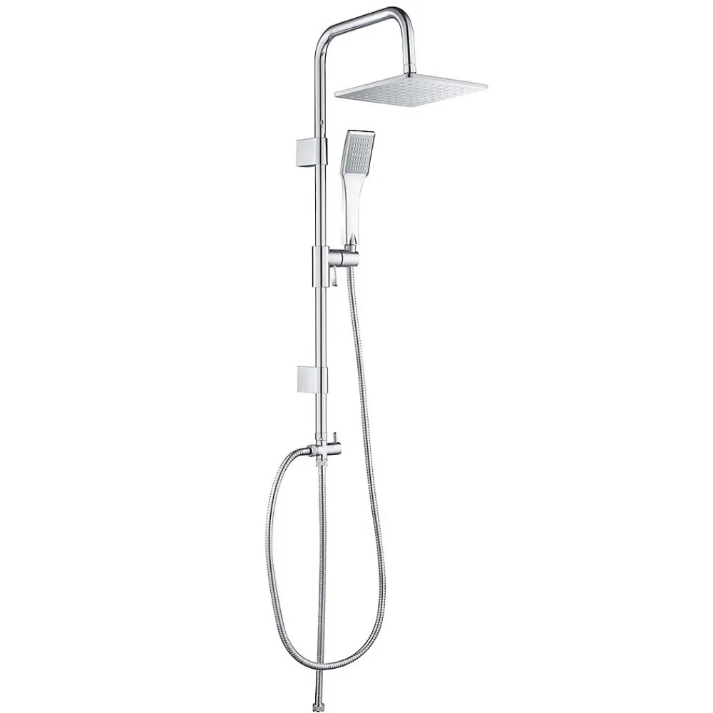 Colonne De Douche Sans Robinetterie|Bain-Bain Colonne de douche Carree Chrome KARY -