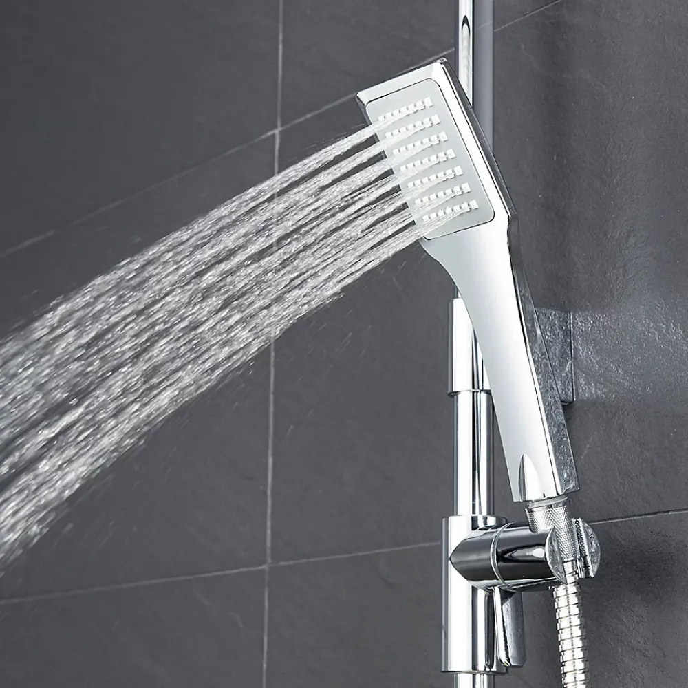 Colonne De Douche Sans Robinetterie|Bain-Bain Colonne de douche Carree Chrome KARY -