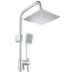 Colonne De Douche Sans Robinetterie|Bain-Bain Colonne de douche Carree Chrome KARY -