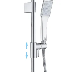 Colonne De Douche Sans Robinetterie|Bain-Bain Colonne de douche Carree Chrome KARY -