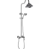 Essebagno Colonne de douche chromé rétro mitigeur mécanique Leeds 2