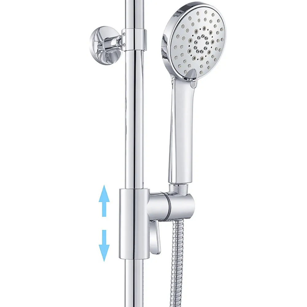 Colonne De Douche Sans Robinetterie|Bain-Bain Colonne de douche Chrome Avec Tablette KIRA -