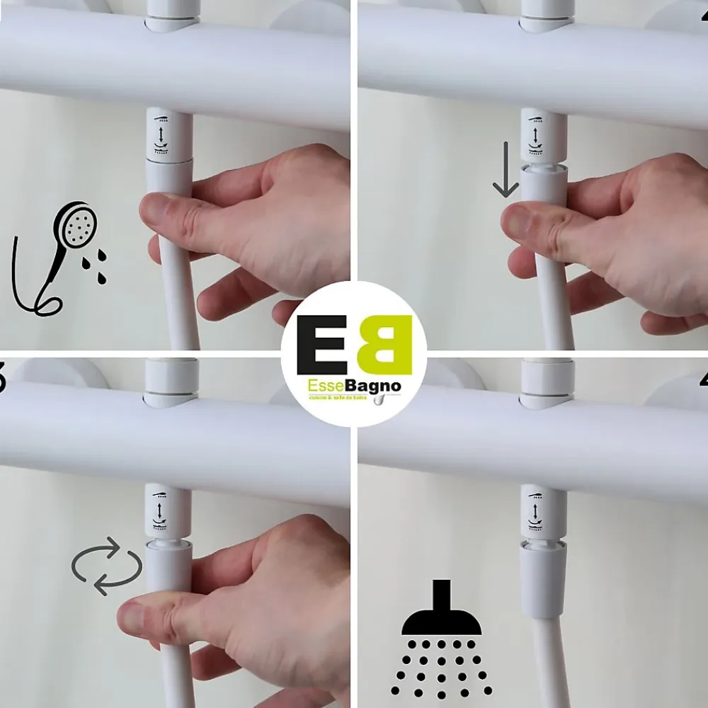 Colonne De Douche Mécanique|Essebagno Colonne de douche chromée avec mitigeur mécanique Luisa