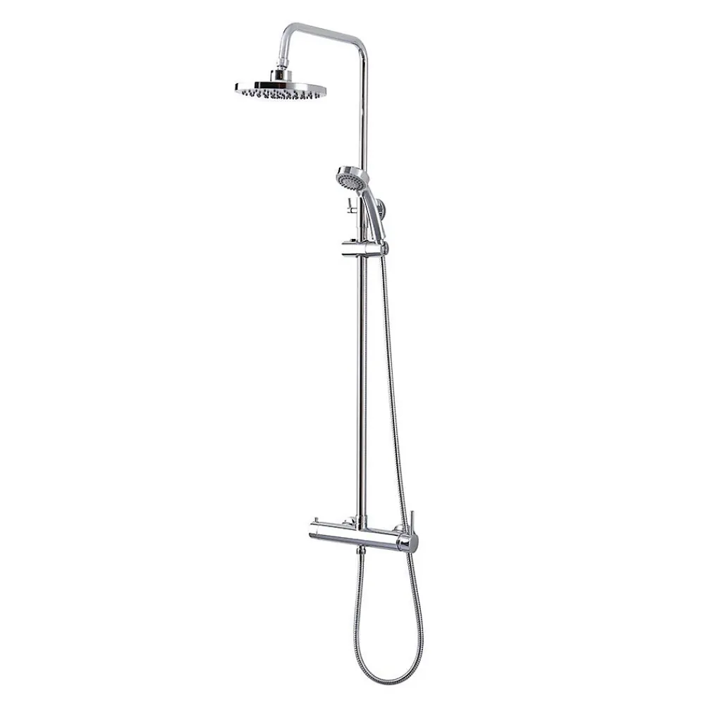 Pommeau De Douche, Flexible Et Barre De Douche|Kiamami Valentina Colonne De Douche Chromée Avec Pomme De Douche Fixe, Douchette À Main Extractible Et Inverseur.