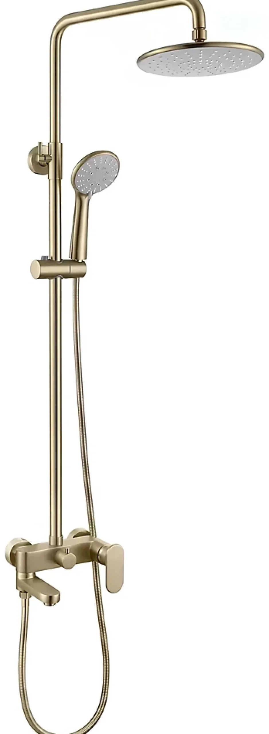 Hudor COLONNE DE DOUCHE DORÉE BROSSÉE (OR MAT) SC008 COLLECTION SCAMANDRE
