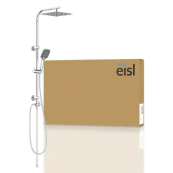 Eisl Colonne de douche EASY DELUXE chromé avec pommeau de douche effet pluie - raclette incluse
