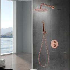 Imex Colonne de Douche Encastrée Thermostatique Anti-Calcaire Or Rose Cuivré NAPOLES GTN047/ORC