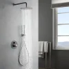 Colonne De Douche Encastrable|Imex Colonne de Douche Encastrée Anti-Calcaire Gris et Champagne LINE GPD038/GC