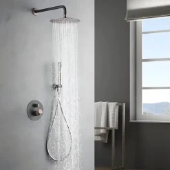 Colonne De Douche Encastrable|Imex Colonne de Douche Encastrée Anti-Calcaire Gris et Champagne LINE GPD038/GC