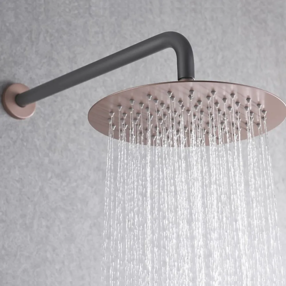 Colonne De Douche Encastrable|Imex Colonne de Douche Encastrée Anti-Calcaire Gris et Champagne LINE GPD038/GC