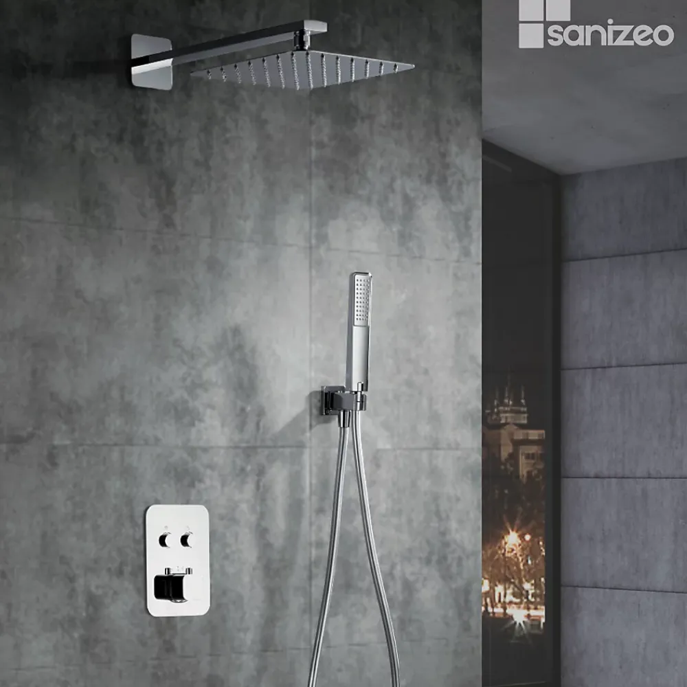 Imex Colonne de Douche Encastrée Thermostatique Anti-Calcaire Chrome MADEIRA GTM021