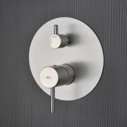 Imex Colonne de Douche Encastrée Anti-Calcaire Niquel Brossé MONZA GPM039/NQ