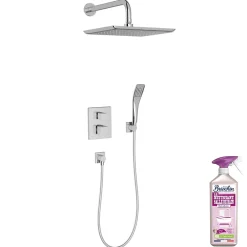 Colonne De Douche Encastrable|Jacob Delafon Colonne de douche encastrée thermostatique Modulo tête carrée + nettoyant