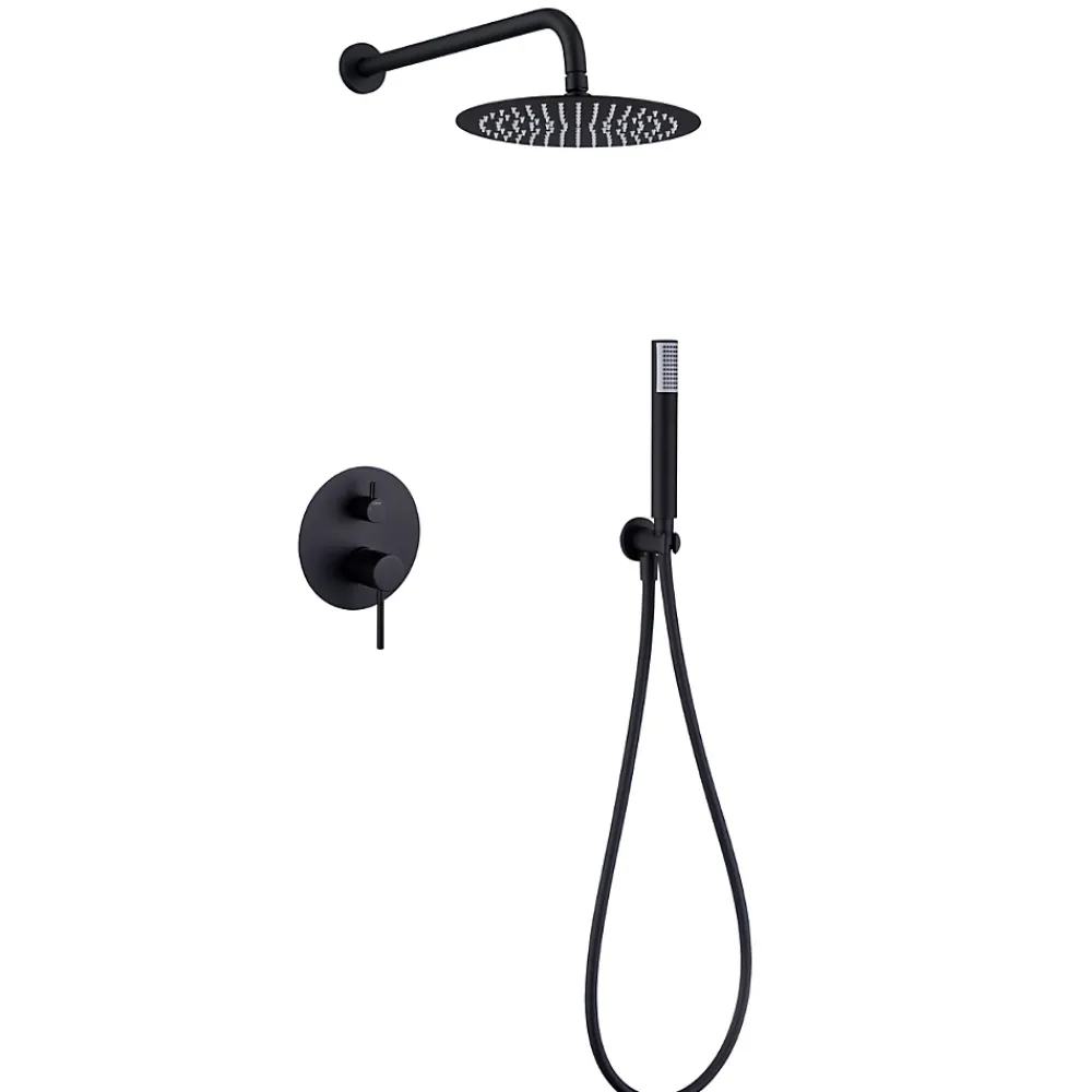 Colonne De Douche Encastrable|Imex Colonne de Douche Encastrée Anti-Calcaire Noir Mat MONZA GPM039/NG
