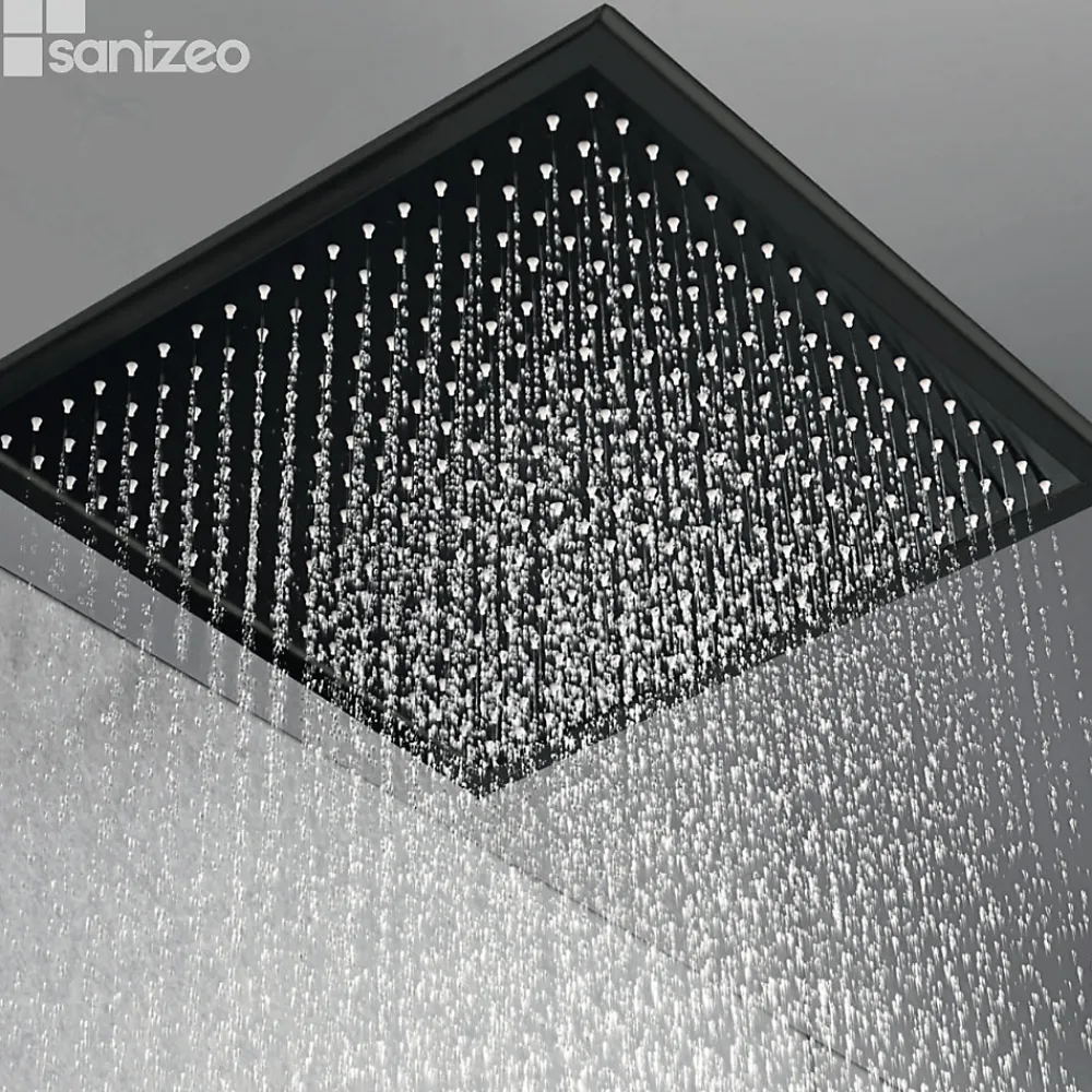 Colonne De Douche Encastrable|Imex Colonne de Douche Encastrée Anti-Calcaire Noir Mat VOLGA GET015/NG