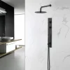 Bellegno Colonne de douche encastrée thermostatique PURA noir mat