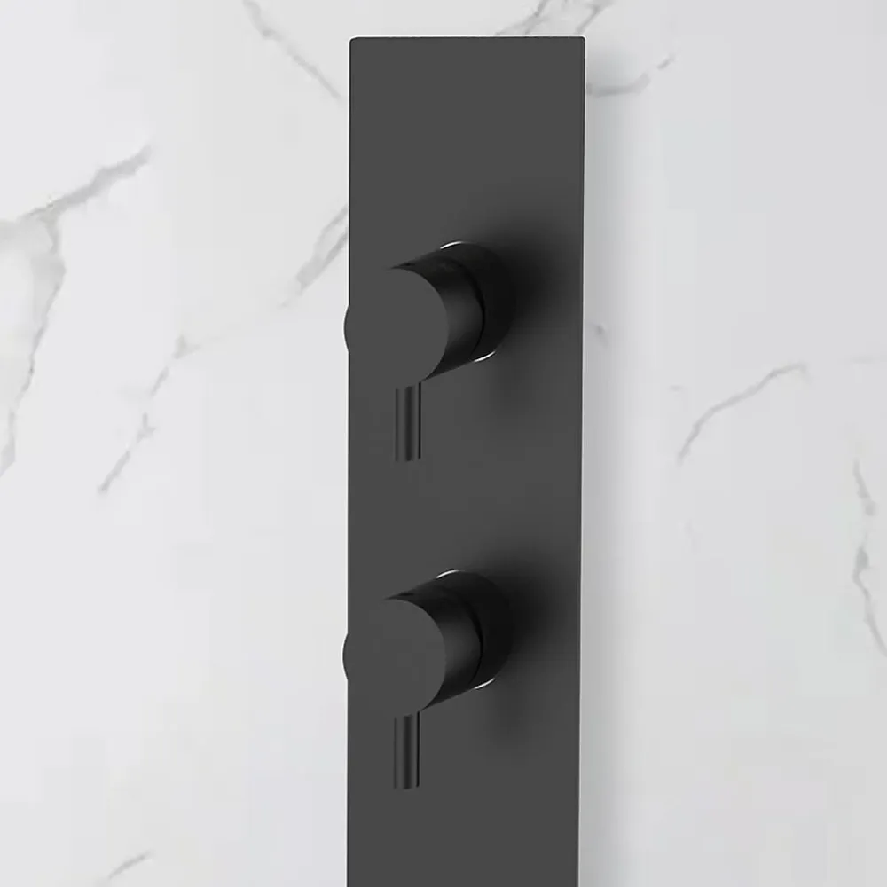 Bellegno Colonne de douche encastrée thermostatique PURA noir mat