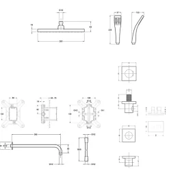 Colonne De Douche Encastrable|Jacob Delafon Colonne de douche encastrée thermostatique Modulo carré