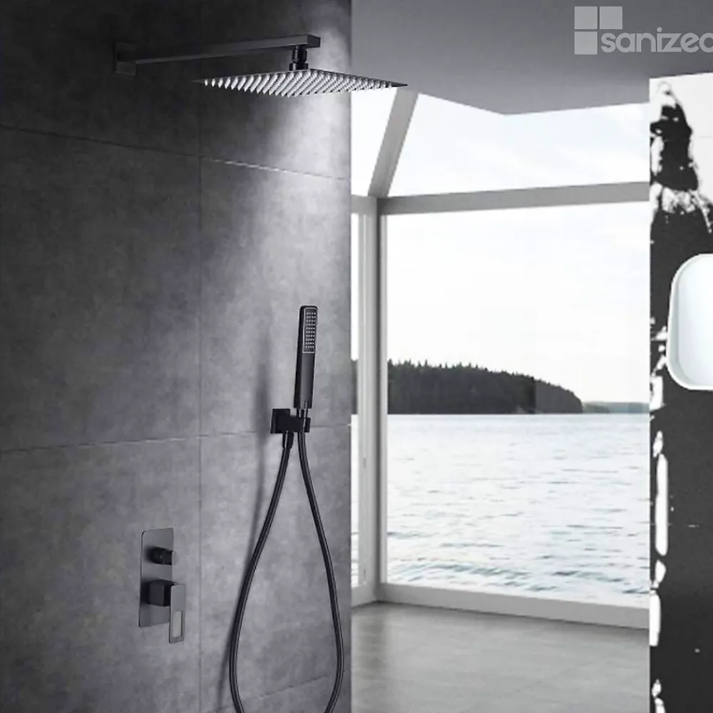 Imex Colonne de Douche Encastrée Anti-Calcaire Noir Mat SUECIA BDC032-6NG