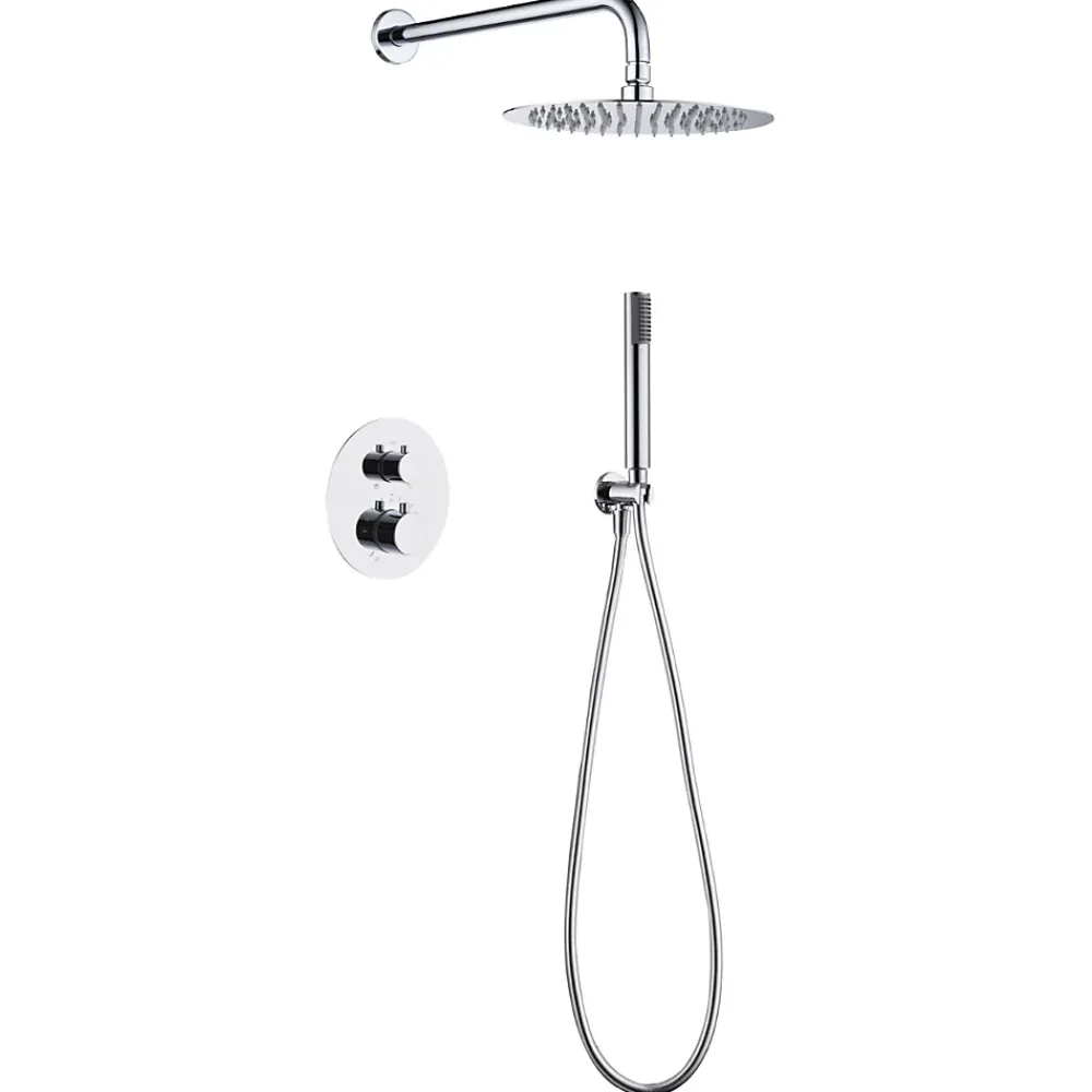 Colonne De Douche Encastrable|Imex Colonne de Douche Encastrée Thermostatique Anti-Calcaire Chrome MONZA GTM039