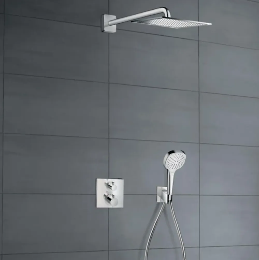Hansgrohe Colonne de douche encastrée thermostatique Ecostat Square chromé