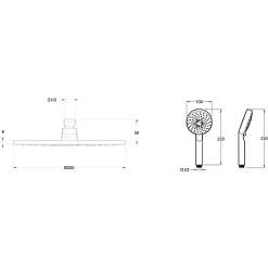 Jacob Delafon Colonne de douche encastrée thermostatique Modulo rond
