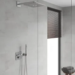 Colonne De Douche Encastrable|Grohe Colonne de douche encastrée thermostatique Grotherm SmartControl Douchette Euphoria Cube chromé