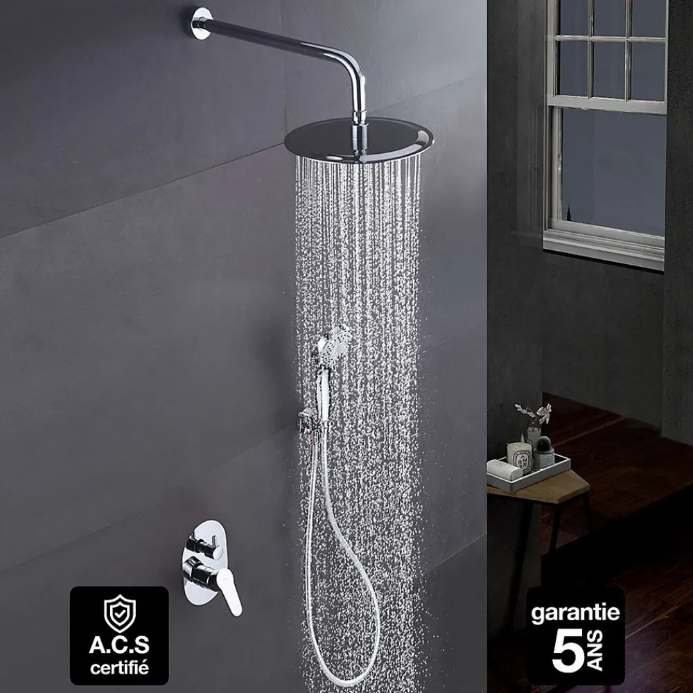 Imex Colonne de Douche Encastrée Anti-Calcaire Chrome OSLO GPE005