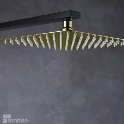 Imex Colonne de Douche Encastrée Anti-Calcaire Noir Mat et Or Brillant SUECIA BDC032-6NGOLD