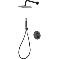 Colonne De Douche Encastrable|Imex Colonne de Douche Encastrée Thermostatique Anti-Calcaire Noir Mat GENOVA GTG053/NG