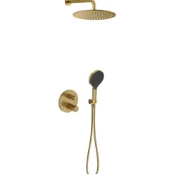 Colonne De Douche Encastrable|Jacob Delafon Colonne de douche encastrée thermostatique Metro laiton brossé