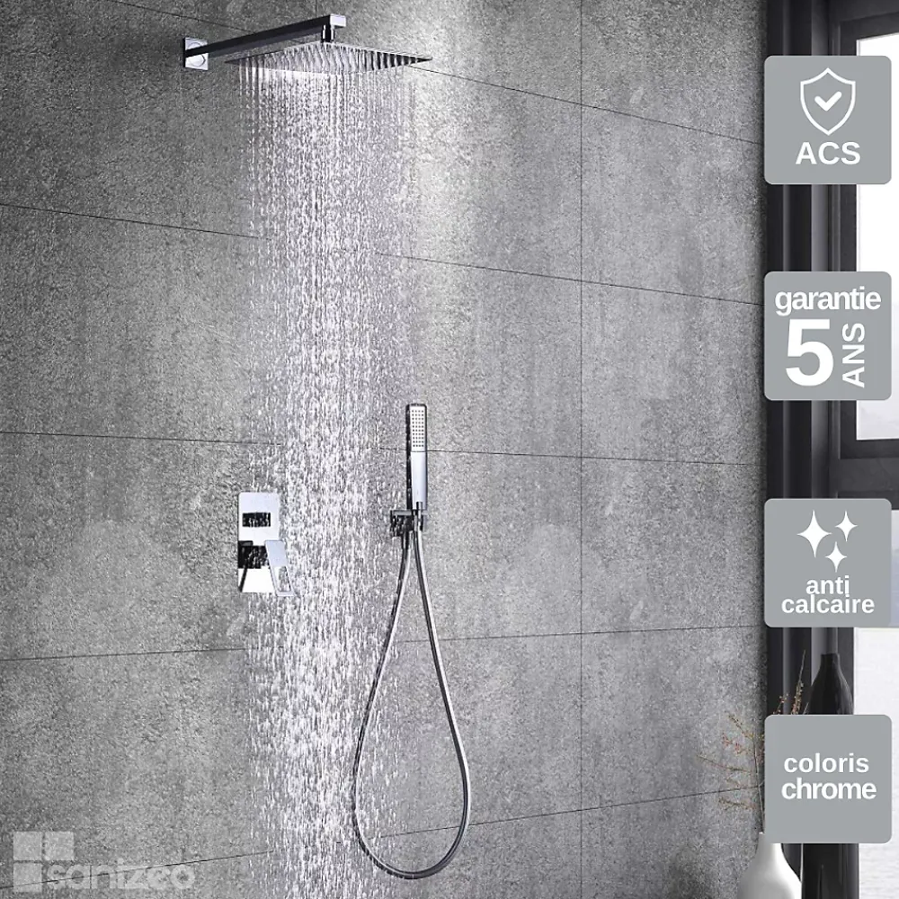 Imex Colonne de Douche Encastrée Anti-Calcaire Chrome SUECIA BDC032-6