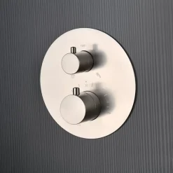 Imex Colonne de Douche Encastrée Thermostatique Anti-Calcaire en Niquel Brossé MONZA GTM039/NQ