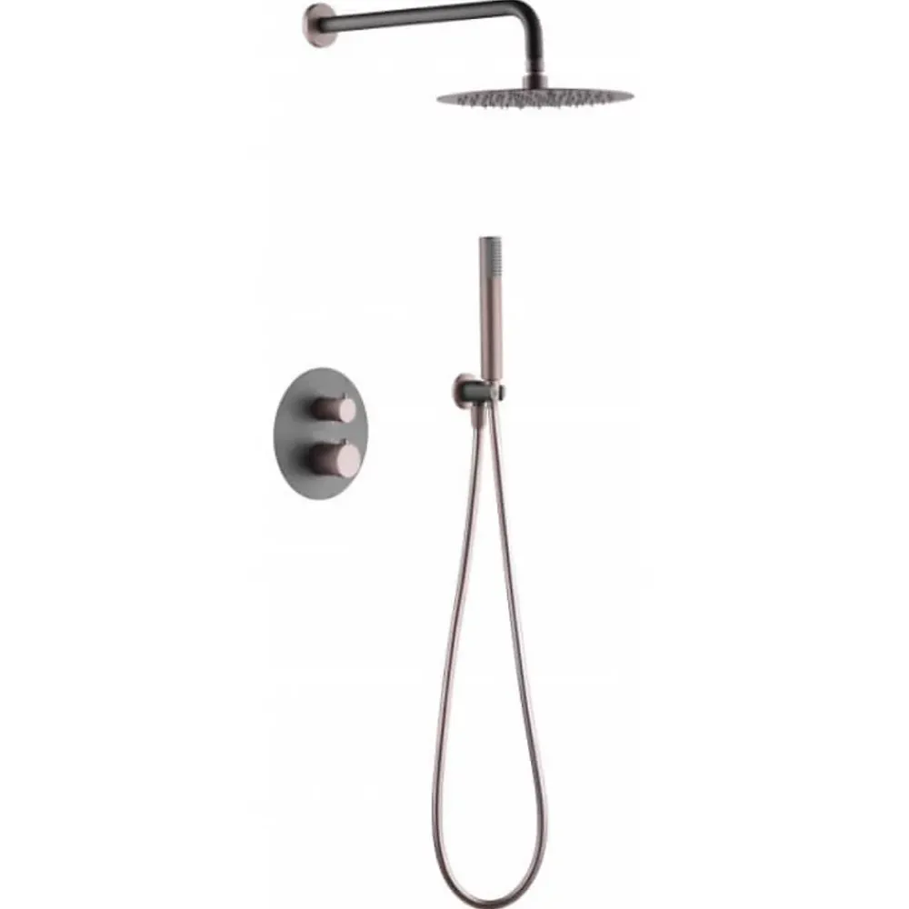 Colonne De Douche Encastrable|Imex Colonne de Douche Encastrée Thermostatique Anti-Calcaire Gris et Champagne MONZA GTD038/GC