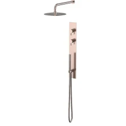 Colonne De Douche Encastrable|Bellegno Colonne de douche encastrée thermostatique PURA cuivre brossé
