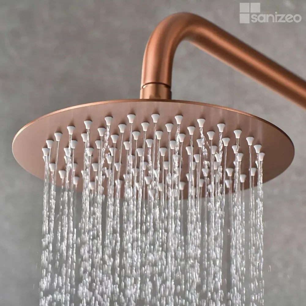 Imex Colonne de Douche Encastrée Thermostatique Anti-Calcaire Or Rose Cuivré TIBET GTT054/ORC