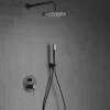 Imex Colonne de Douche Encastrée Anti-Calcaire Black Gun Métal LINE GPD038/BGM