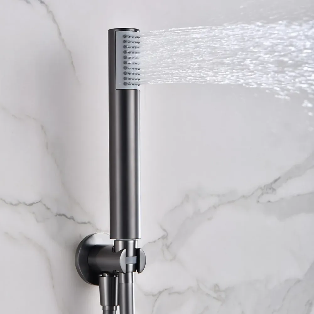 Imex Colonne de Douche Encastrée Anti-Calcaire Black Gun Métal LINE GPD038/BGM