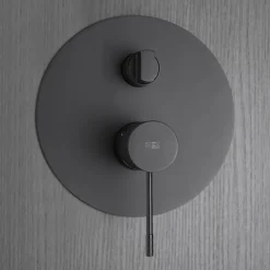 Imex Colonne de Douche Encastrée Anti-Calcaire Black Gun Métal LINE GPD038/BGM