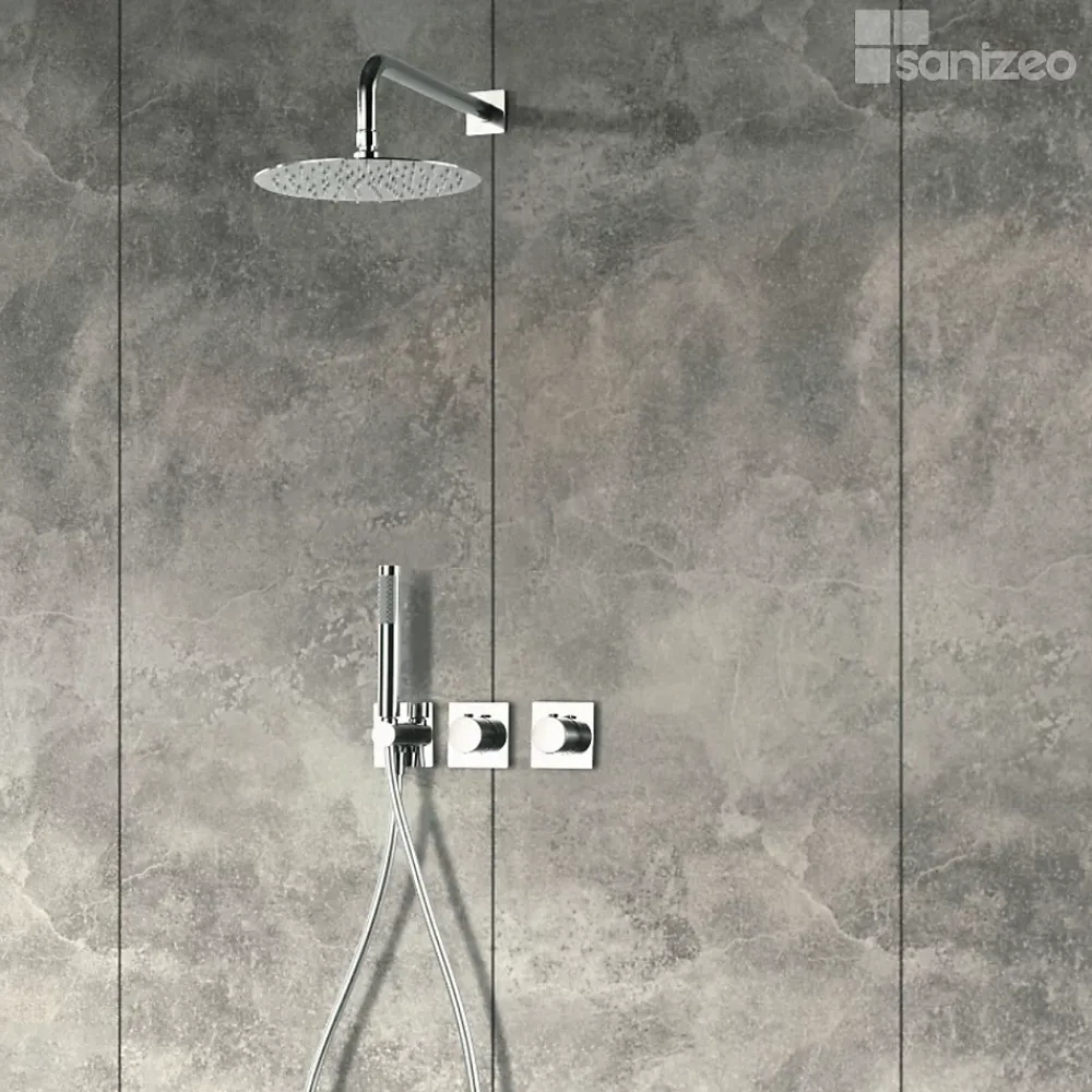 Colonne De Douche Encastrable|Imex Colonne de Douche Encastrée Thermostatique Anti-Calcaire Chrome TIBET GTT054