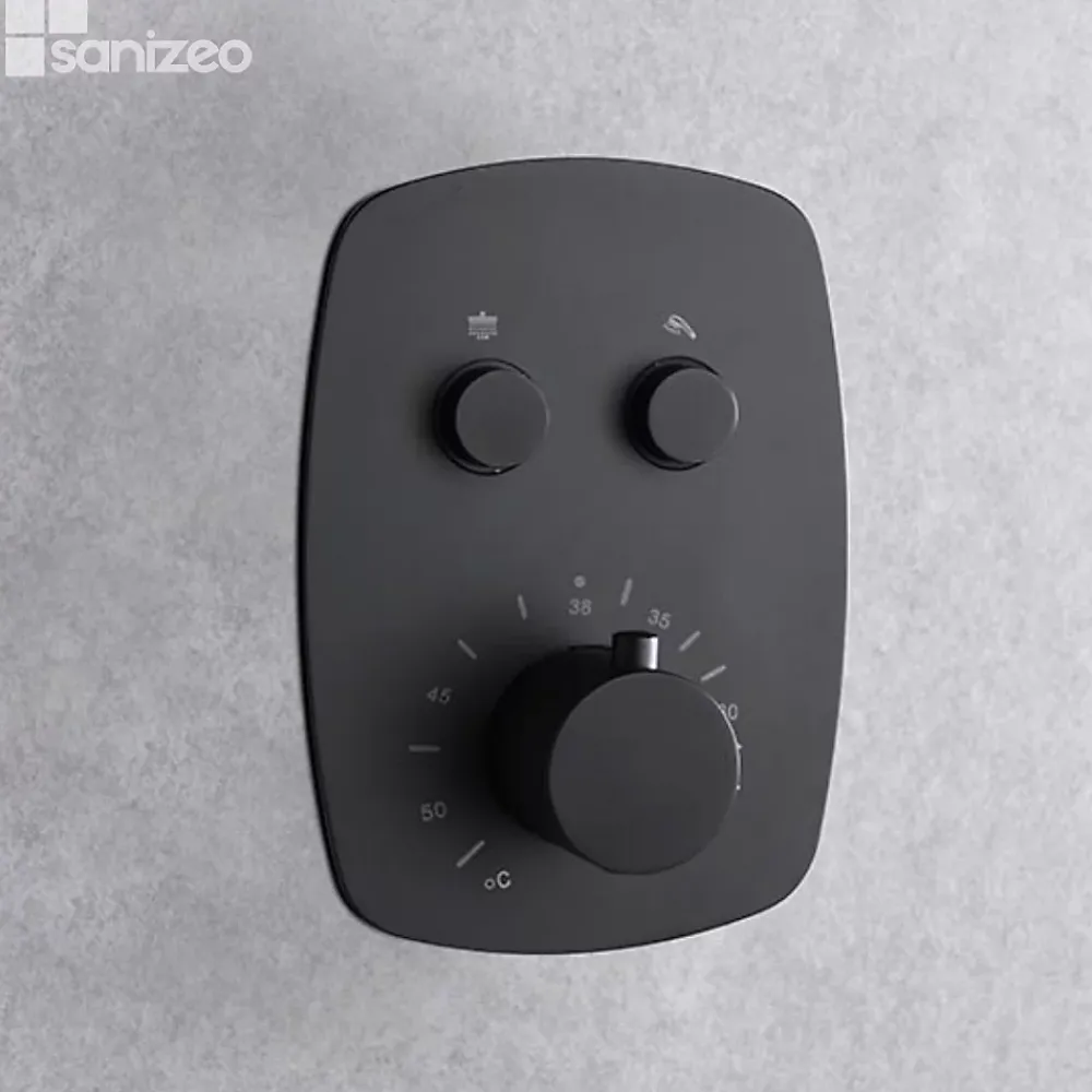 Imex Colonne de Douche Encastrée Anti-Calcaire Noir Mat HIDRA GPH035/NG