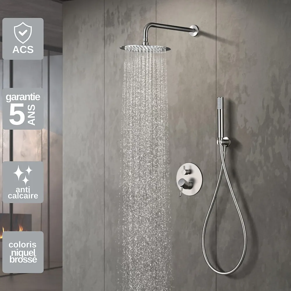 Colonne De Douche Encastrable|Imex Colonne de Douche Encastrée Anti-Calcaire Chrome MONZA GPM039