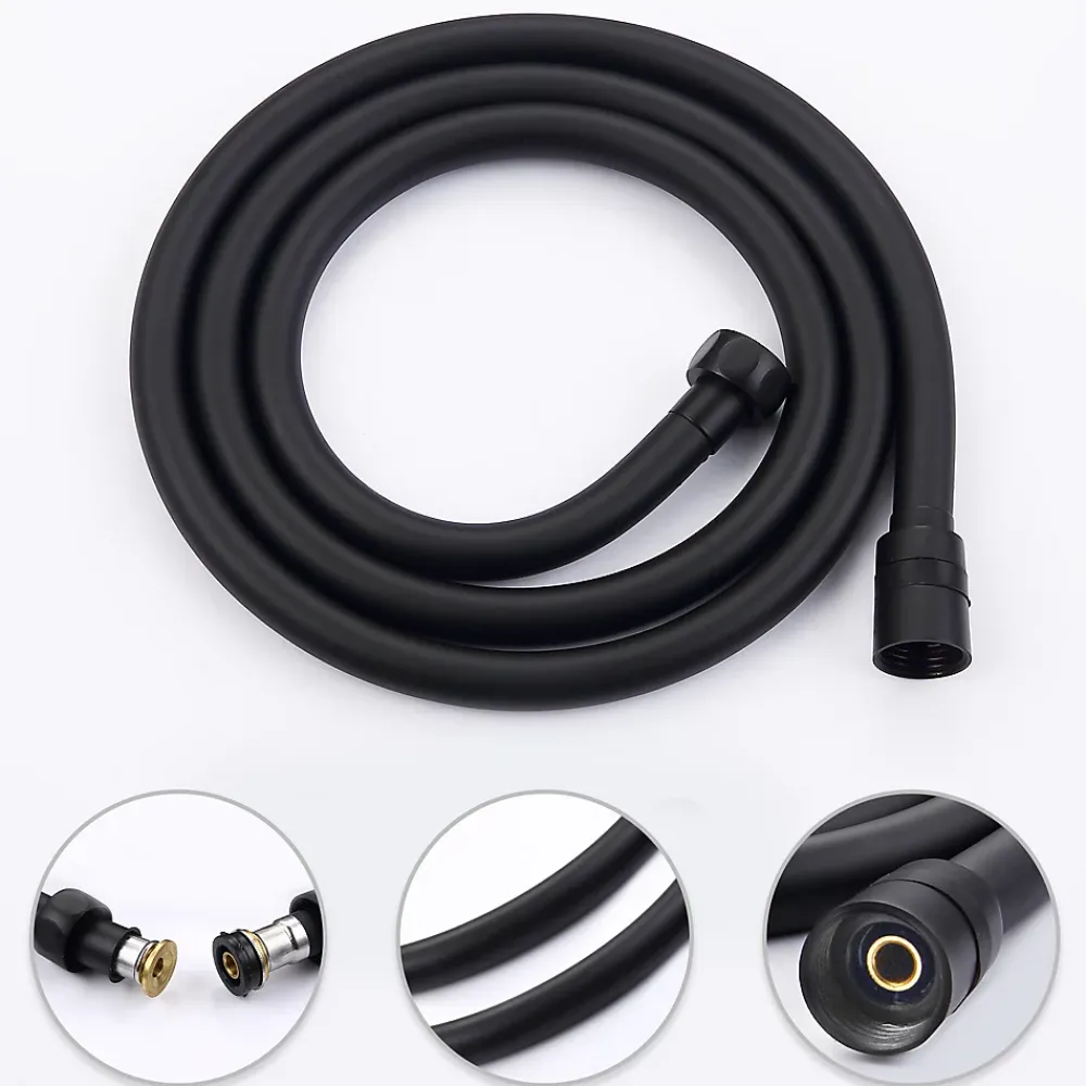 Homelody Colonne de Douche Encastrée Noir Système de Douche Thermostat en Laiton avec Tête de Douche Carrée 30x30CM