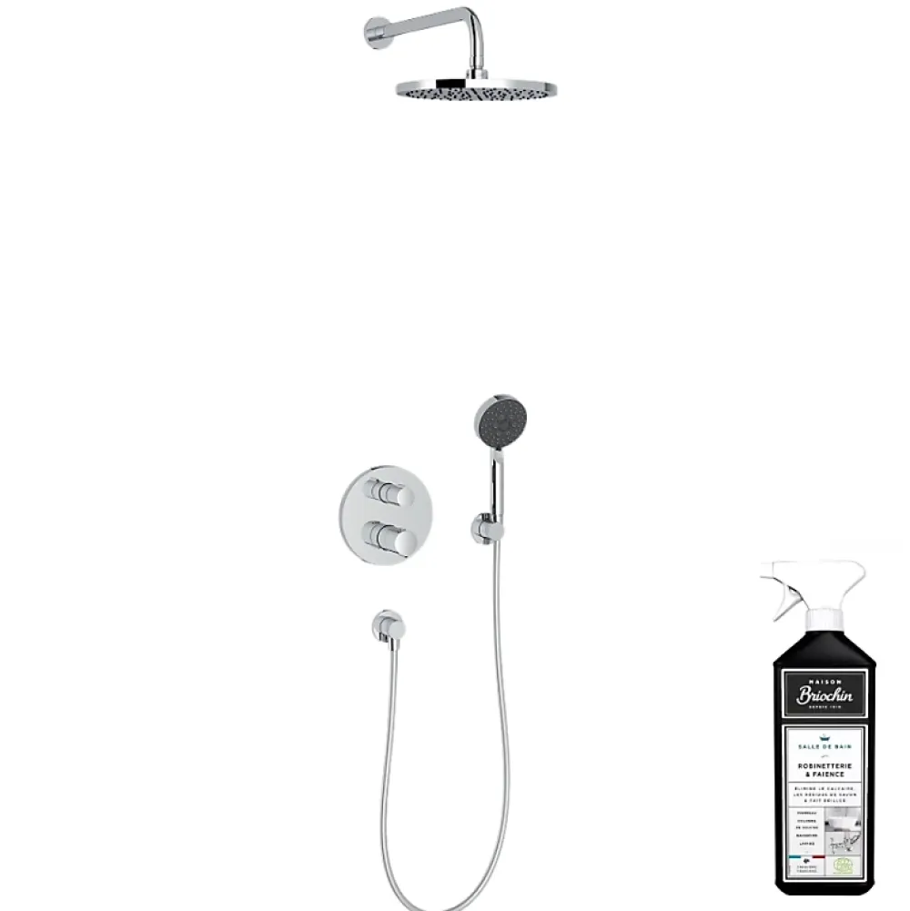 Colonne De Douche Encastrable|Jacob Delafon Colonne de douche encastrée thermostatique Modulo + nettoyant
