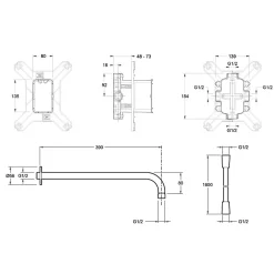 Colonne De Douche Encastrable|Jacob Delafon Colonne de douche encastrée thermostatique Modulo + nettoyant