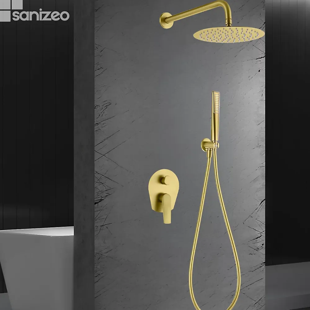 Imex Colonne de Douche Encastrée Anti-Calcaire Or Brossé DELOS GPD055/OC