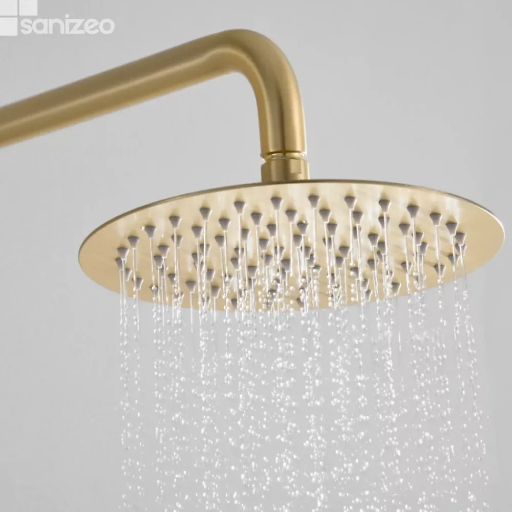 Imex Colonne de Douche Encastrée Anti-Calcaire Or Brossé DELOS GPD055/OC